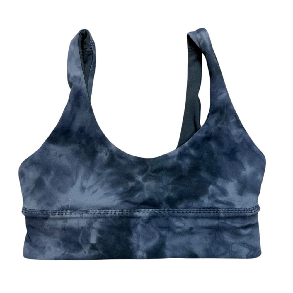Lululemon Align Reversible Bra Light Support A/B Cup Tie-Dye Graphite Grey Sz 6